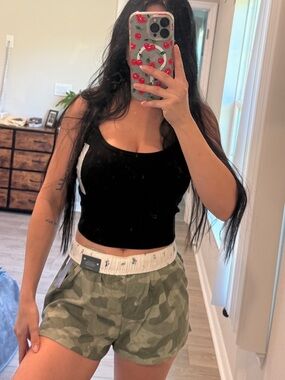 Wild Fable Women's Camo Brushed Cotton Boxer Shorts Size XS NWT